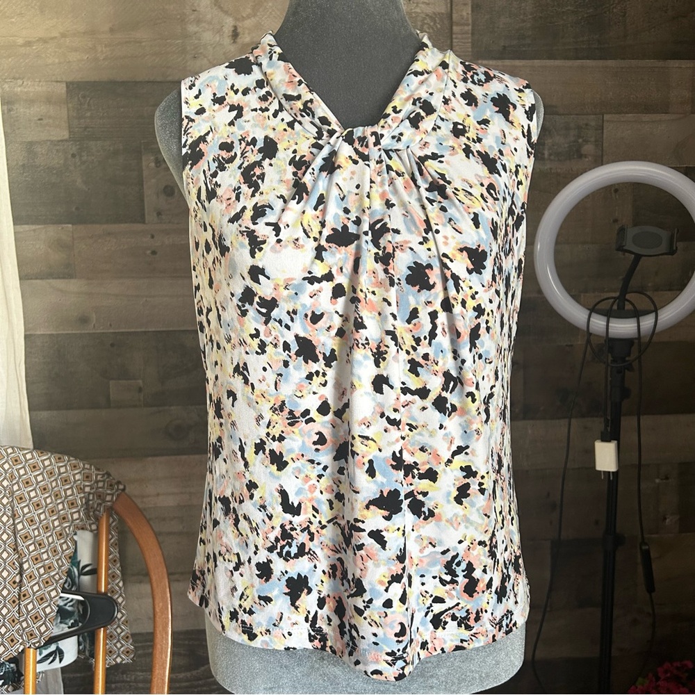 Calvin Klein Multicolor Patterned Blouse - Picture 1 of 8